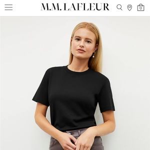 M.M. laFleur Black Cotton Tee